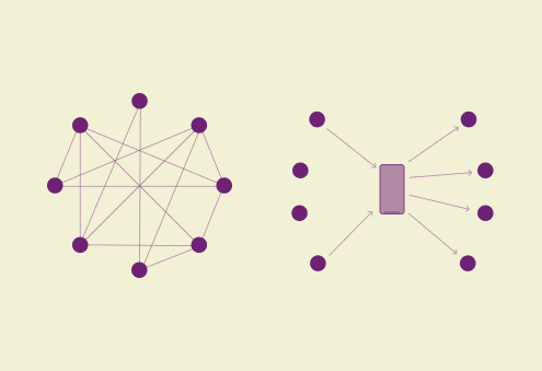 Datautveksling illustrasjon
