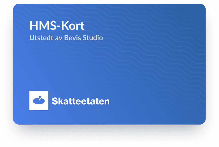 Eksempelbevis HMS-kort