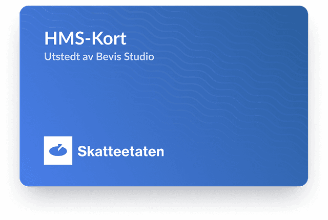 Eksempelbevis HMS-kort