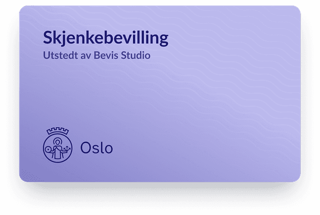 Eksempelbevis Skjenkebevilling